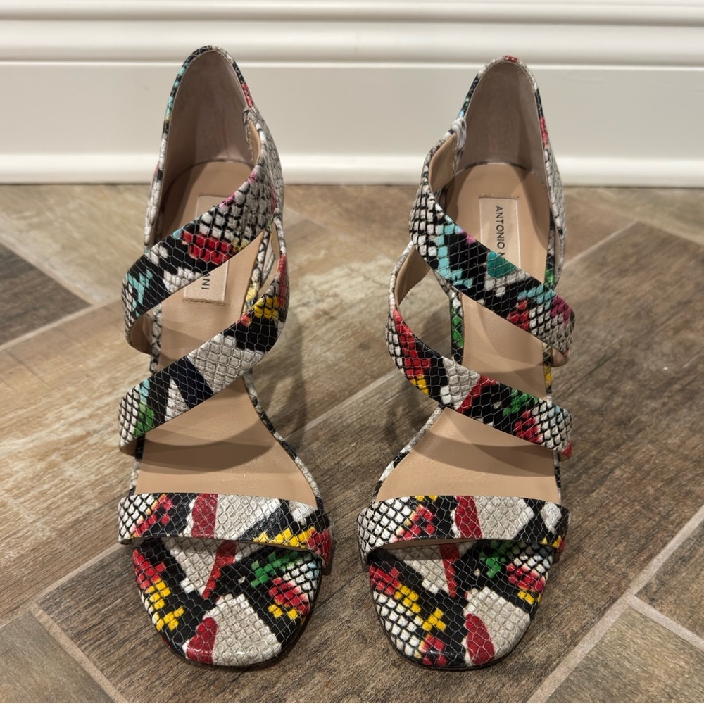 ANTONIO MELANI Multicolor Strappy Heels